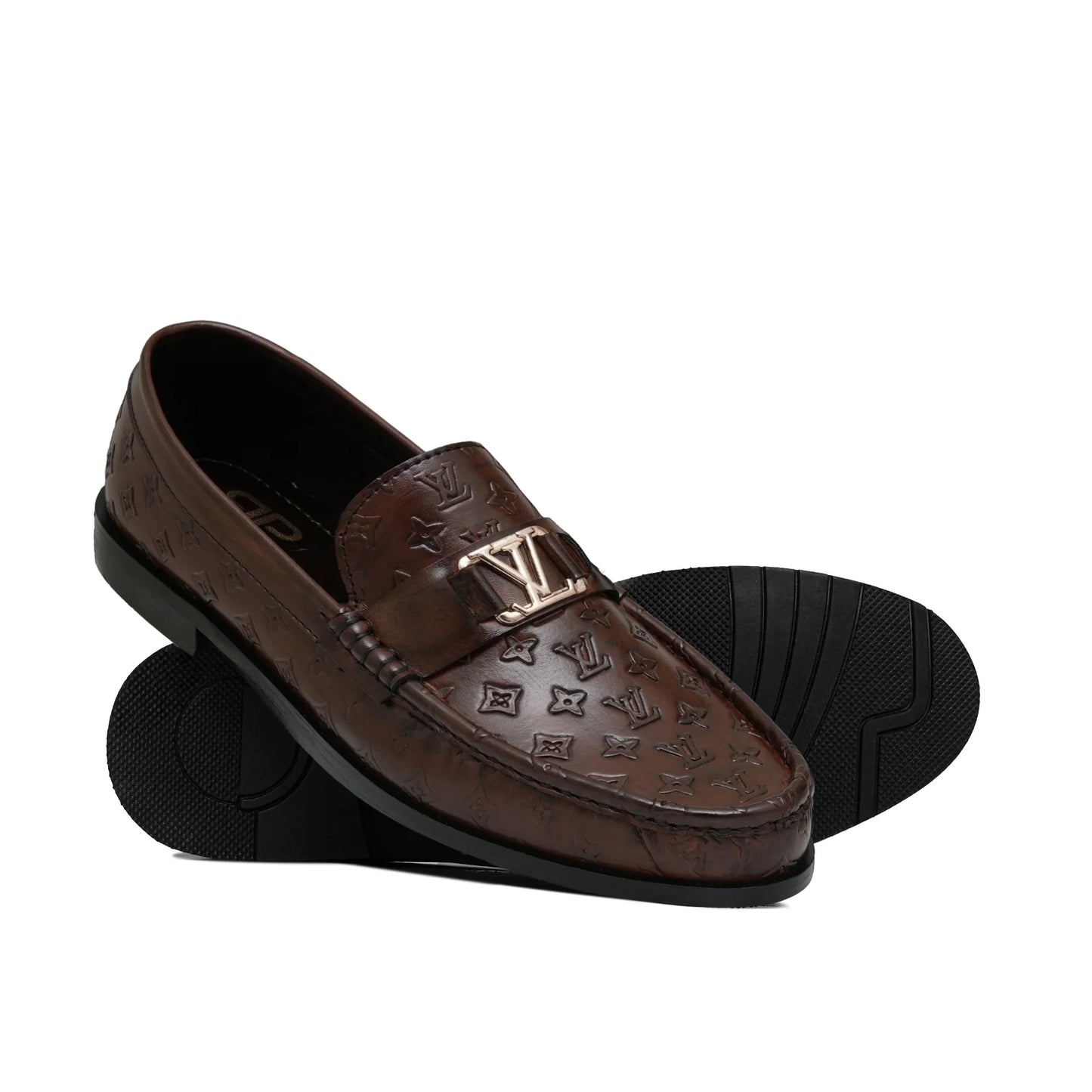 Classic Embossed Brown Shoe Manch G C
