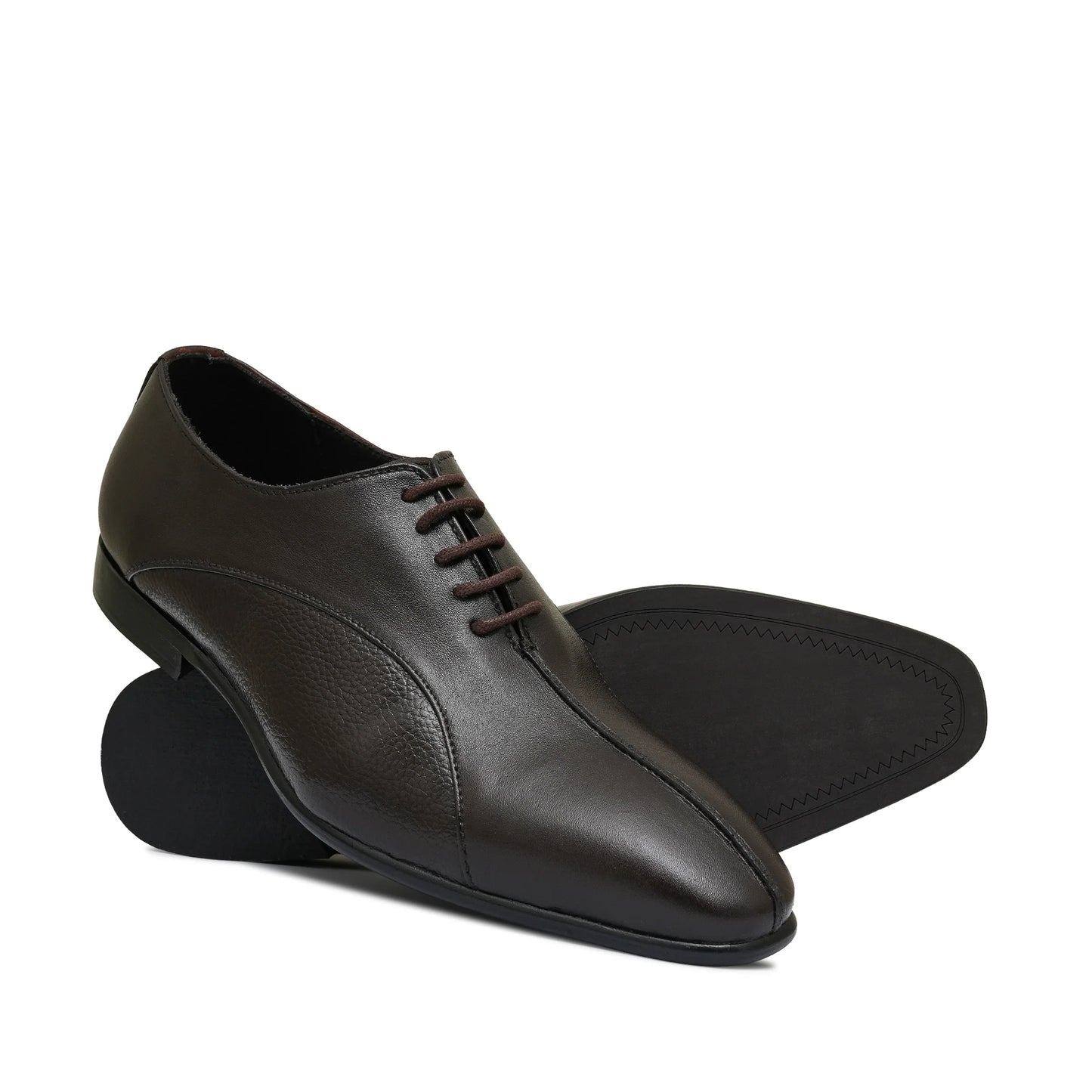 Choco Brown Lace Leather Shoe Manch B S E