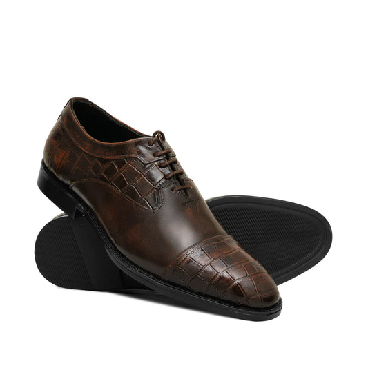 Croc Leather Lace Shoe M P M O P 8 J