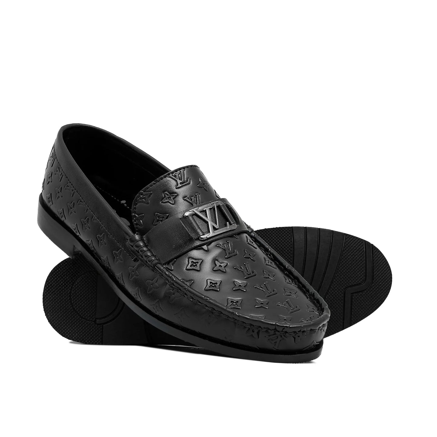 Classic Embossed Black Shoe Manch R R